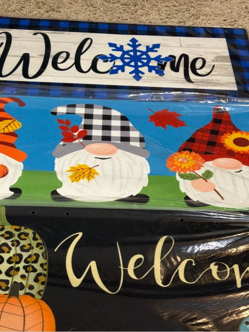 Welcome, Flip Flops, Home Sweet, Nomes Rug Inserts Switch Door Mat 10x22 (5)